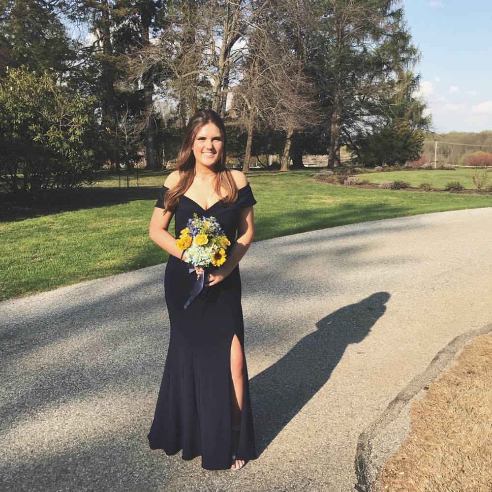 Navy blue prom dress